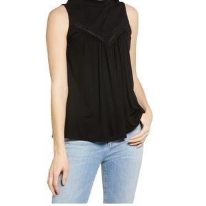 Lace Knot Tank in Black -new with tags- XL